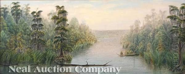 Daybreak On The Bayou Oil Painting by George Louis Viavant