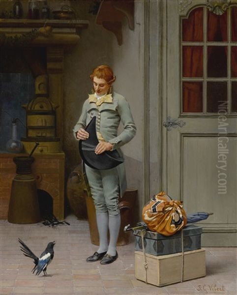 Le Nouveau Commis Oil Painting by Jehan Georges Vibert