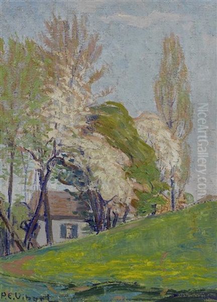 Moulin Au Printemps Oil Painting by Pierre Eugene Vibert