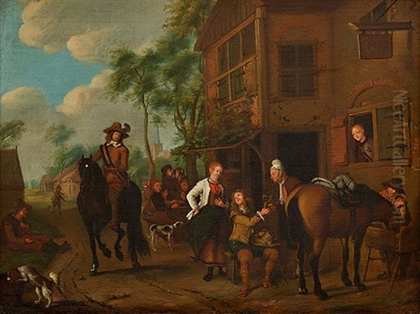 Die Raststatte Oil Painting by Jan Victors