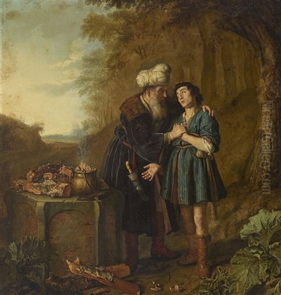 Abraham Und Isaak Vor Der Opferung Oil Painting by Jan Victors