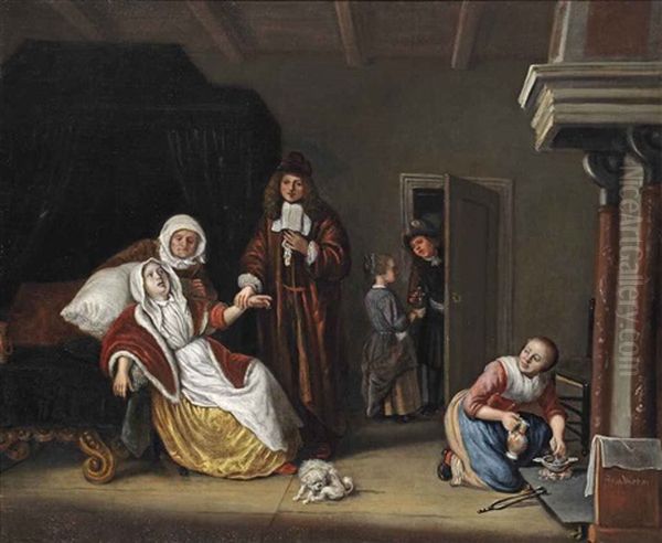 The Doctor's Visit Oil Painting by Jan Victors