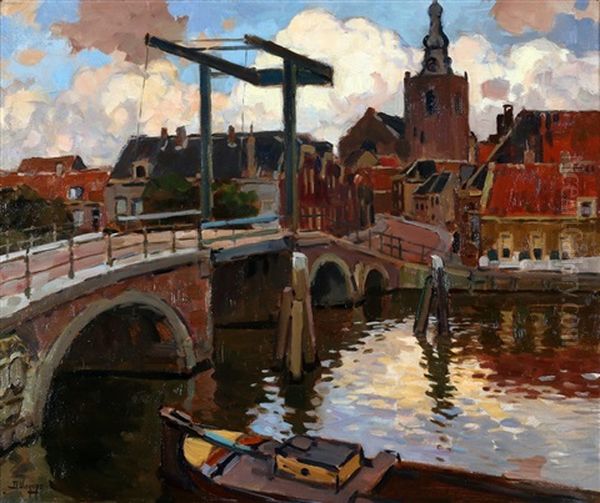 Overschie, Rotterdam Oil Painting by Bernardus Petrus (Ben) Viegers