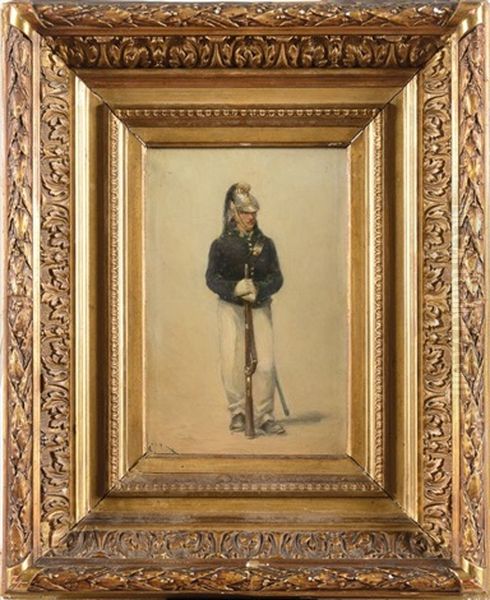 Dragon Du 7eme Regiment Oil Painting by Gustave Vient