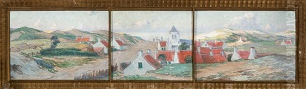 Village Dans Les Dunes Oil Painting by Emmanuel Vierin