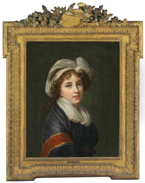 Portrait Of The Artist, Bust-length Oil Painting by Elisabeth Louise Vigee Le Brun