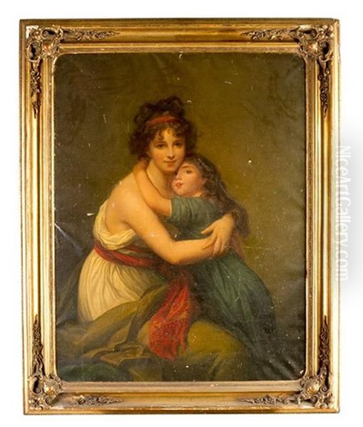 Large Painting Of A Lady With Child Oil Painting by Elisabeth Louise Vigee Le Brun