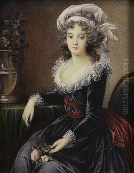 Portrait Of Princess De Lamballe Oil Painting by Elisabeth Louise Vigee Le Brun