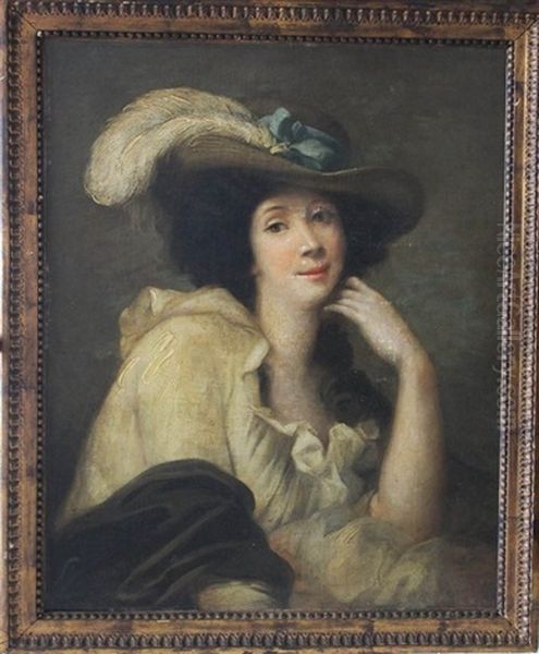 Portrait Of A Elegant Lady Oil Painting by Elisabeth Louise Vigee Le Brun