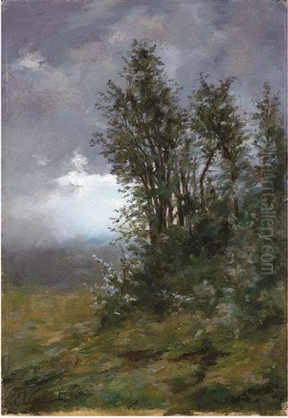 Luci Sulla Collina Oil Painting by Coriolano Vighi