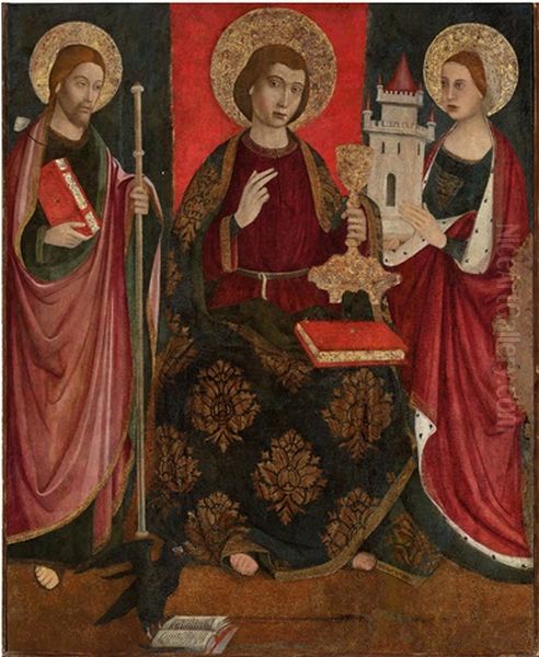 Saint John The Evangelist Enthroned Oil Painting by Tomaso de Vigilia