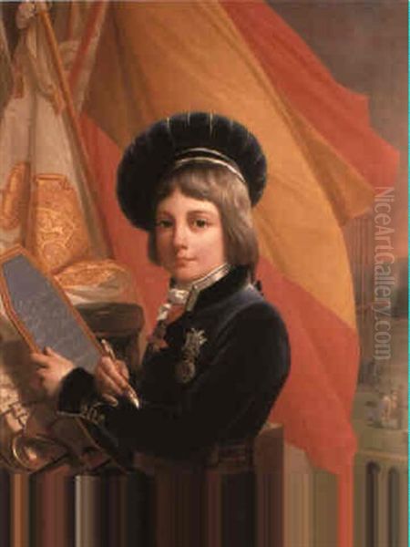 A Young Spanish Cadet Oil Painting by Pierre Roch Vigneron