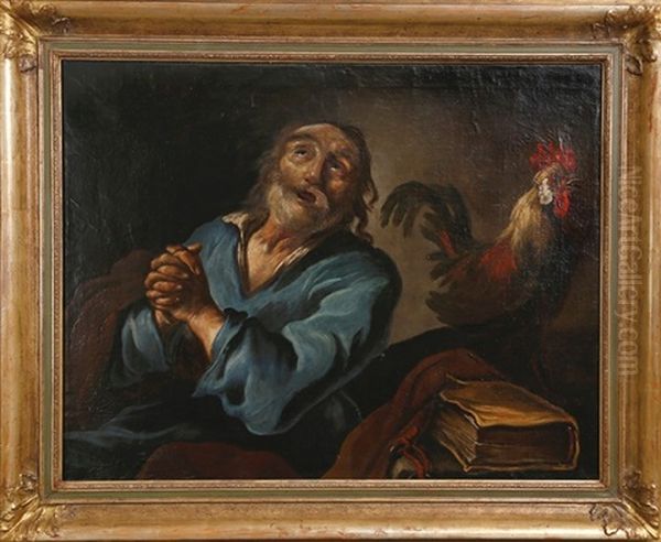 Saint Pierre Repentant Oil Painting by Claude Vignon