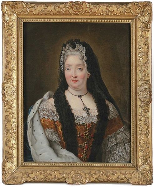 Portrait Der Francoise D'aubigne, Marquise De Maintenon Oil Painting by Philippe Vignon