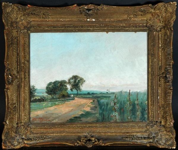 Weite Landschaft Mit Rebstocken Oil Painting by Victor Alfred Paul Vignon