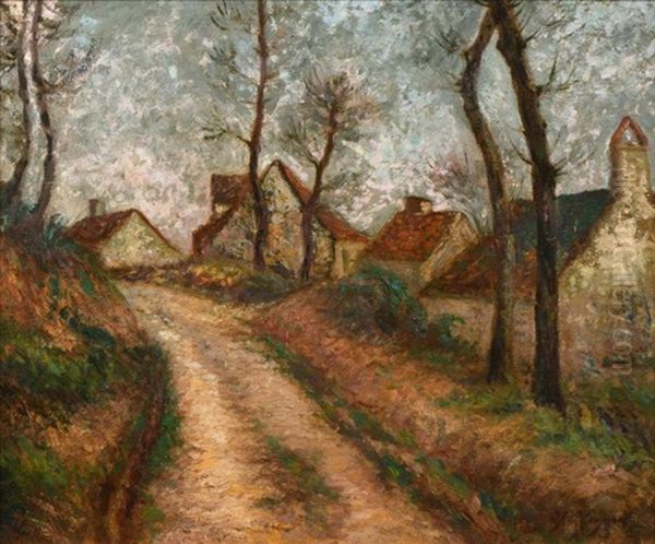 Le Chemin, Auvers Sur Oise Oil Painting by Victor Alfred Paul Vignon