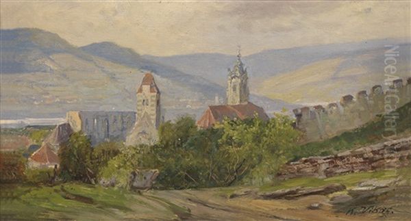 Blick Auf Durnstein Oil Painting by Karl Vikas