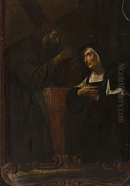 Vision De La Beata Ines De Beniganim Oil Painting by Antonio Viladomat Y Manalt