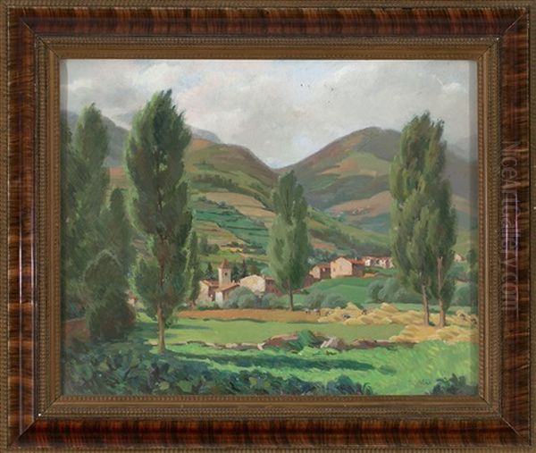 Pueblo De Los Pirineos Oil Painting by Darius Vilas