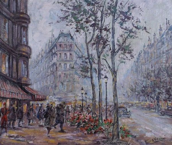 Le Coup De Vent Oil Painting by Cesar A. Villacres