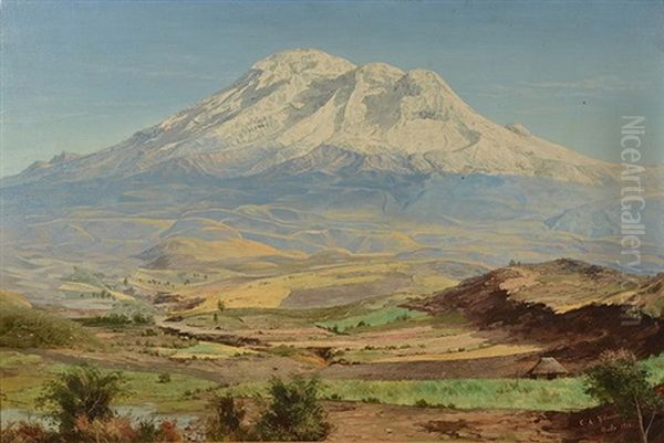 Chimborazo Mountain, Ecuador Oil Painting by Cesar A. Villacres