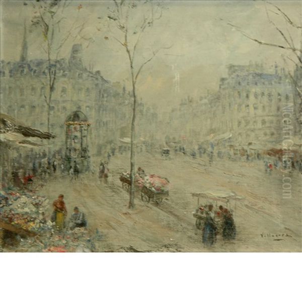 Rue St. Jacques Oil Painting by Cesar A. Villacres