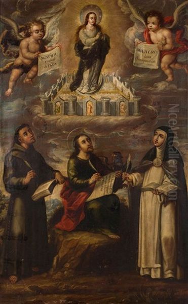 La Mistica Ciudad De Dios Oil Painting by Cristobal de Villalpando