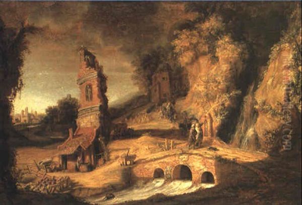 The Return Of Tobias With The Angel Oil Painting by Jacob De Villeers