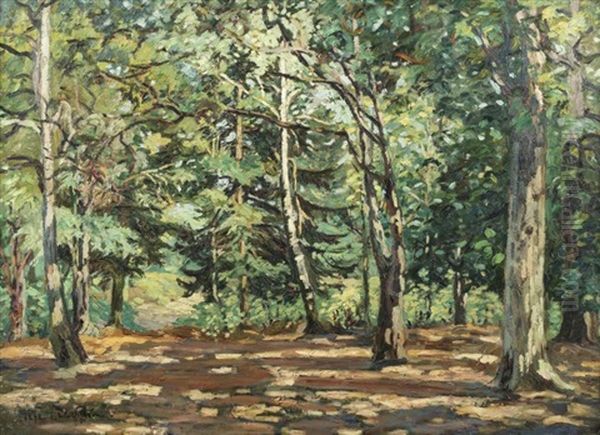 Le Bosquet De Bel Air, 1898 Oil Painting by Emmanuel Victor Auguste Marie De La Villeon