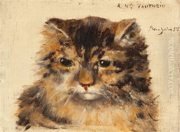 Portrat Einer Katze Oil Painting by Gaston de (Gaston Bernheim-Jeune) Villers