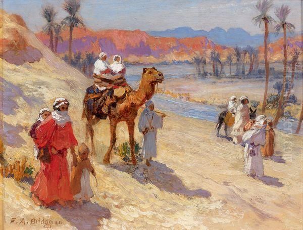 La Caravane Oil Painting by Frederick Arthur Bridgman