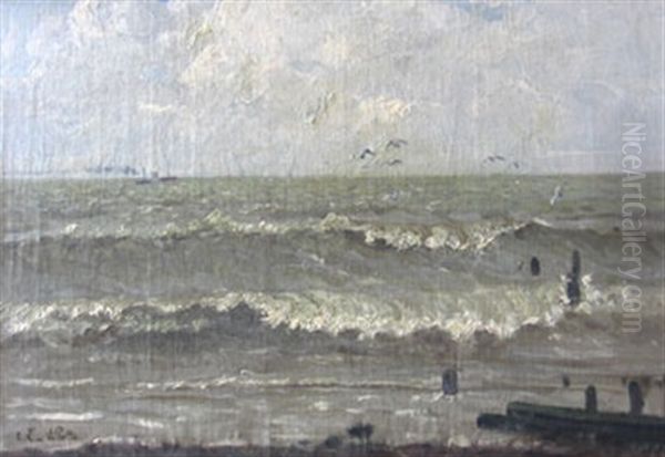 Effet De Vagues Oil Painting by Elodie La Villette