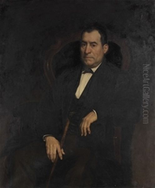 Retrato De Caballero Oil Painting by Ricardo de Villodas de la Torre