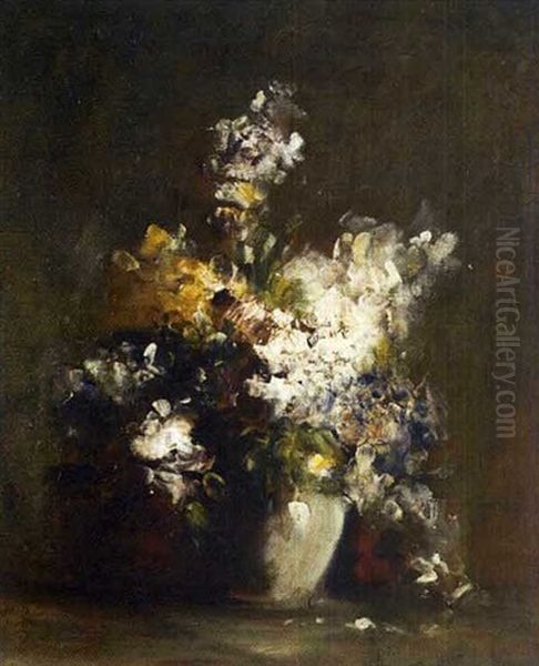 Bouquet De Fleurs Oil Painting by Victor Vincelet