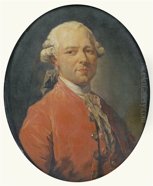 Portrait Du Peintre Jean-pierre Houel Oil Painting by Francois Andre Vincent