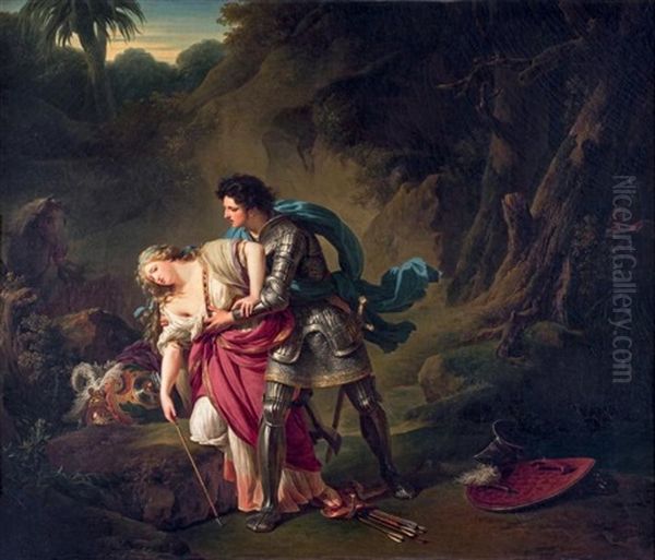 Renaud Et Armide Oil Painting by Francois Andre Vincent