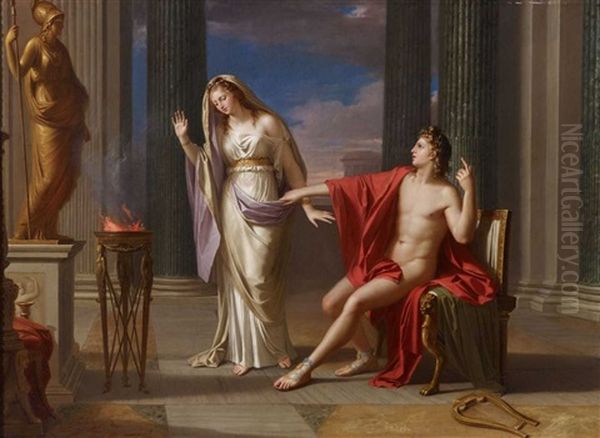 Apollo Und Vesta Oil Painting by Francois Andre Vincent