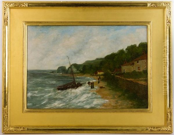 Boat On Beach Oil Painting by Harry Aiken Vincent