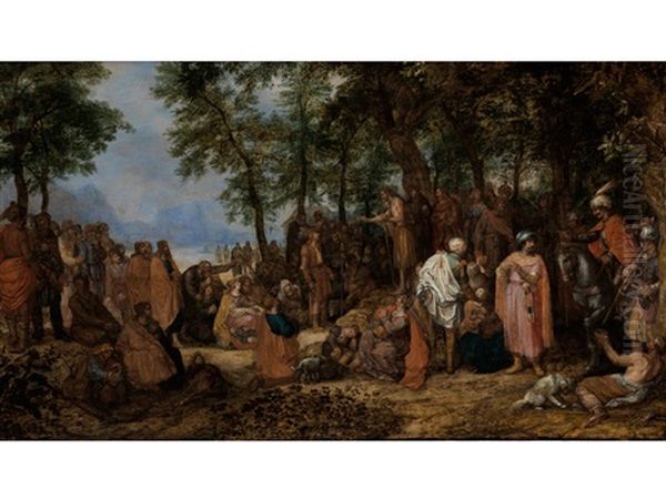 Predigt Johannes Des Taufers Oil Painting by David Vinckboons