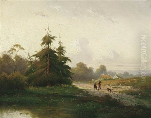 Auf Dem Heimweg Oil Painting by Willem Frederik Vinkenbos