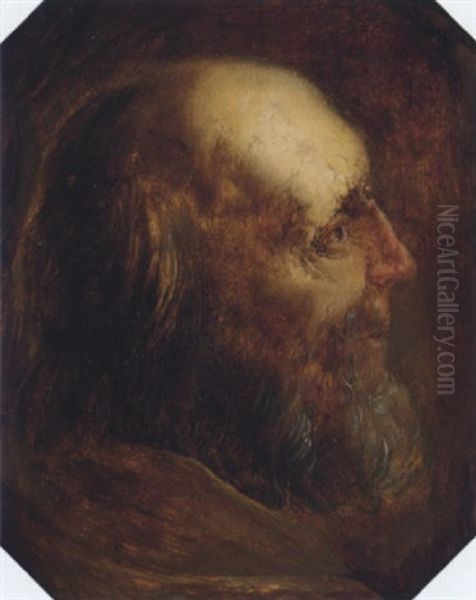 Head Of An Old Man In Profile by Jan van der Vinne the Elder