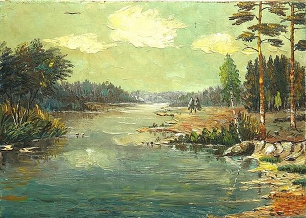 Landscape Oil Painting by Sergei Arsenievich Vinogradov