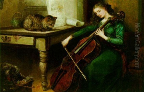 The Cats Recital Oil Painting by John Alfred Vinter