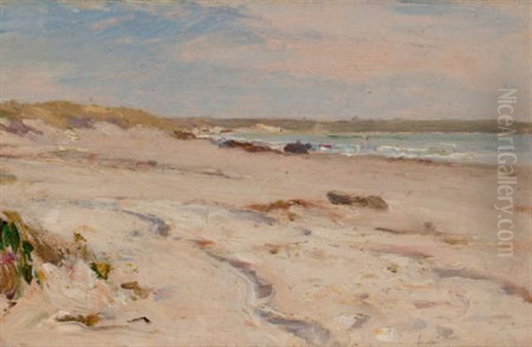 Beach Scene Oil Painting by Frederick Porter Vinton