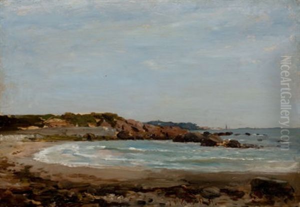 New England Coastline Oil Painting by Frederick Porter Vinton