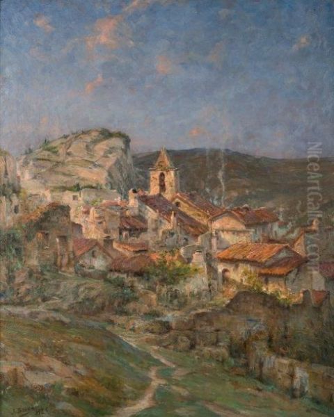 Village Escarpe Oil Painting by Jules Brien