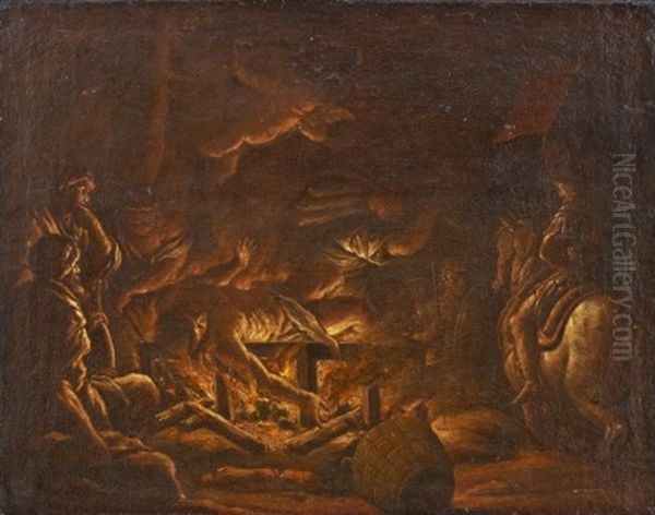 San Lorenzos Martyrskap Oil Painting by Domenico Viola