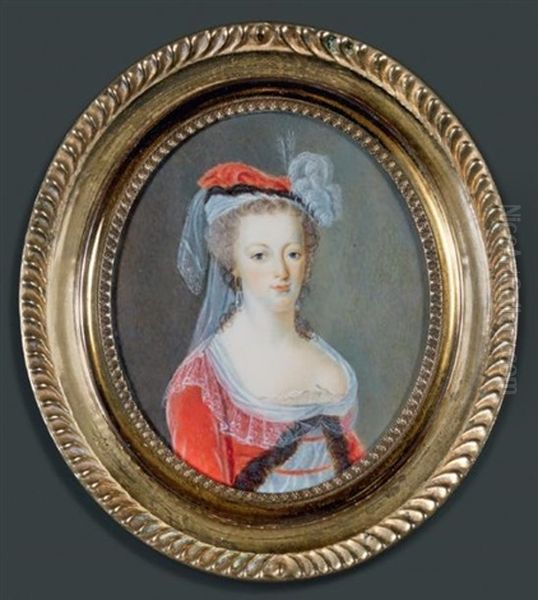 Portrait De La Reine Marie-antoinette Oil Painting by Pierre Noel Violet