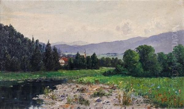 Paysage De Montagne Oil Painting by Victor Viollet-Le-Duc