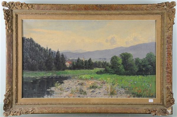 Paysage De Montagne Oil Painting by Victor Viollet-Le-Duc